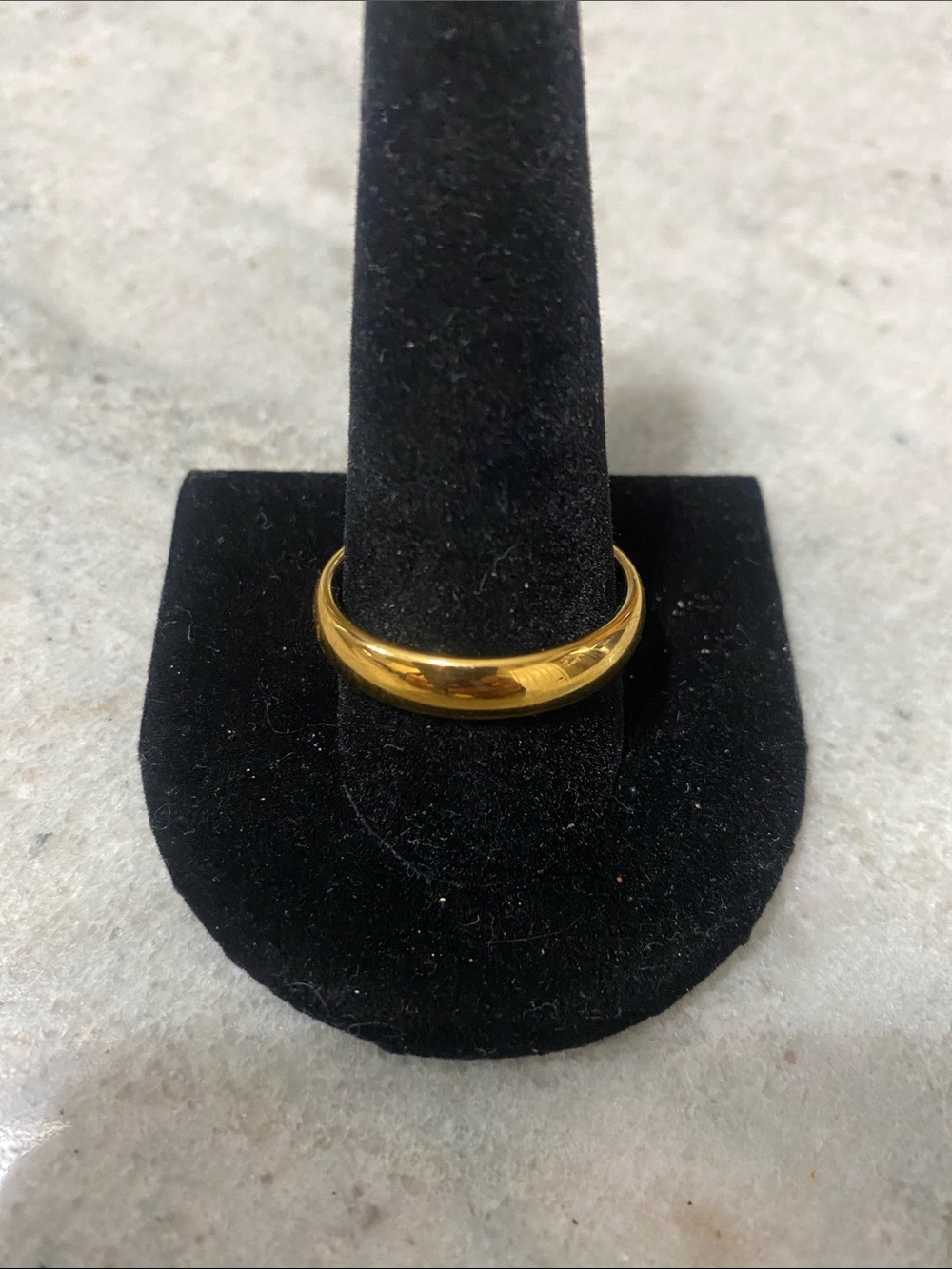 Gold Plated Tungsten Carbide Wedding Band size 11 1/4